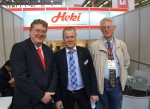 El Sr. Christian Lutjens, representant de HEKI a España, en companyia del Sr. Kittler, propietari de la marca, i el Sr. Kemmann, col·laborador de MÁSTREN a Alemanya.